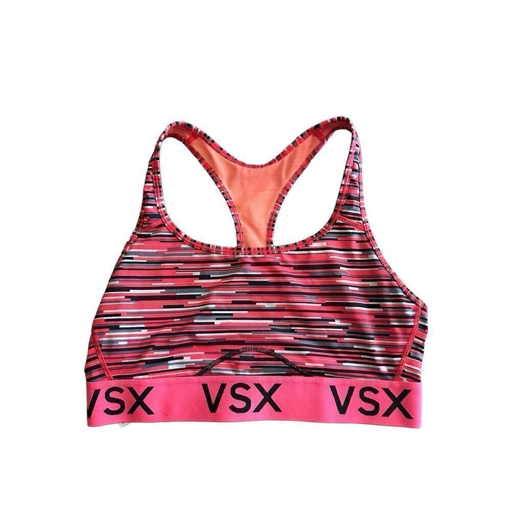 VSX The Player by Victoria's Secret Racerback Sports Bra Size medium pink Multi